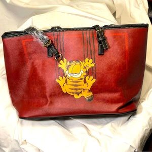 Garfield Red Faux Leather Tote